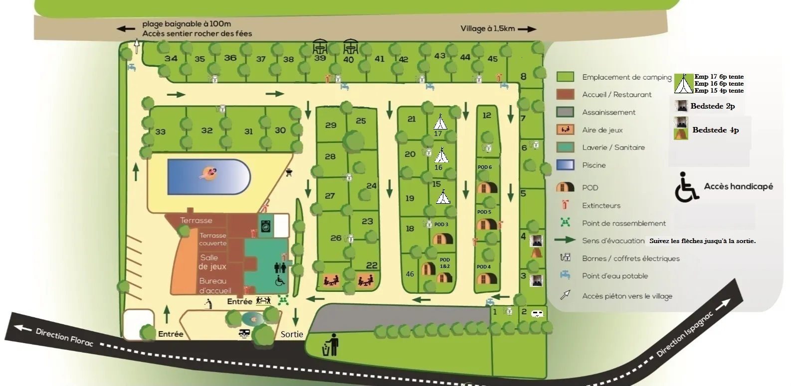Map of Camping de l'Aiguebelle