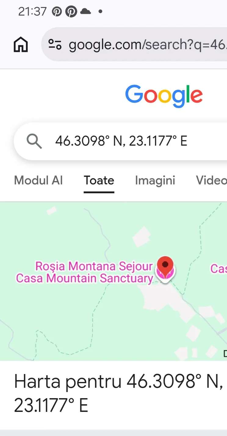 Map of Camping Tradițional la Georgiana în Țarina