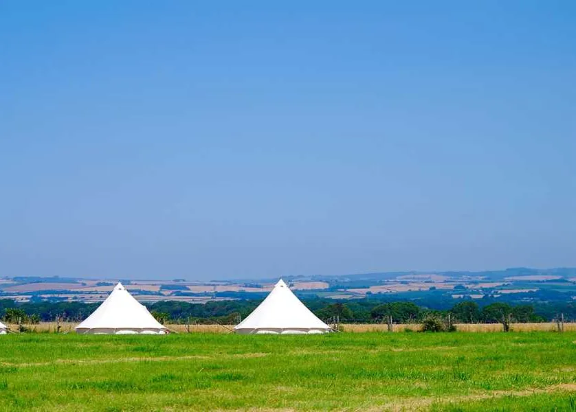 donkey-down-camping-at-culliford-tree-dorchester-yri8c