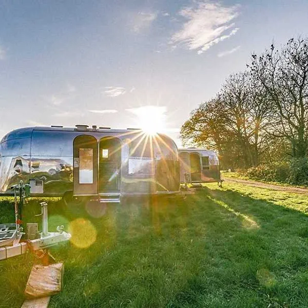 Silver Airstream Glamping
