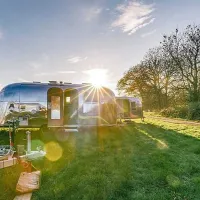 Silver Airstream Glamping