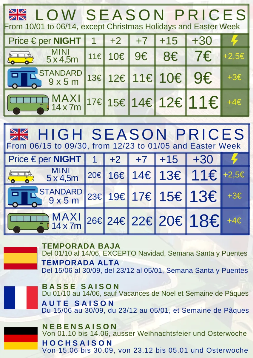 PRECIOS PARK4NIGHT 2301