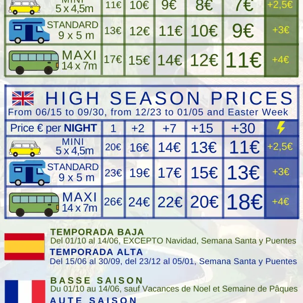 PRECIOS PARK4NIGHT 2301