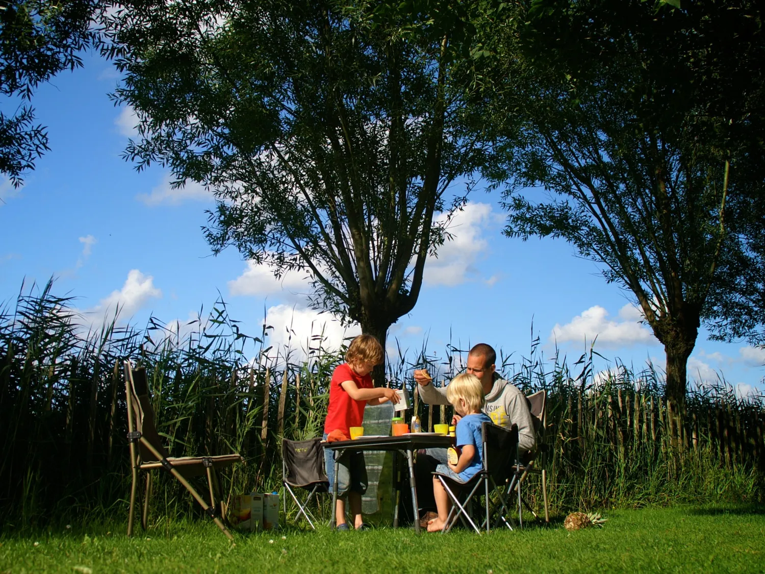 12.a Ontbijten langs het riet camping Friesland