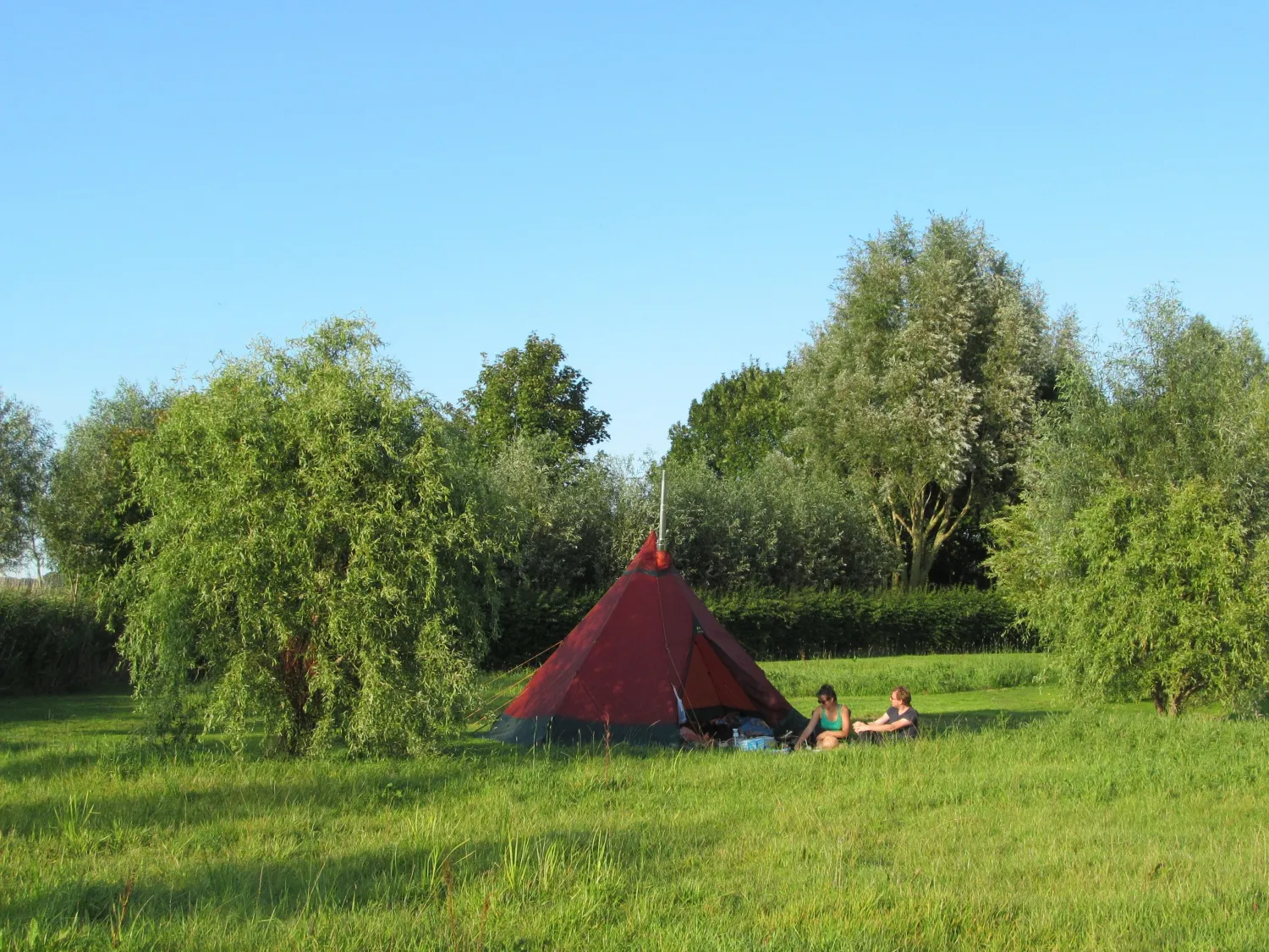 24.a Minicamping Friesland tent in het veld